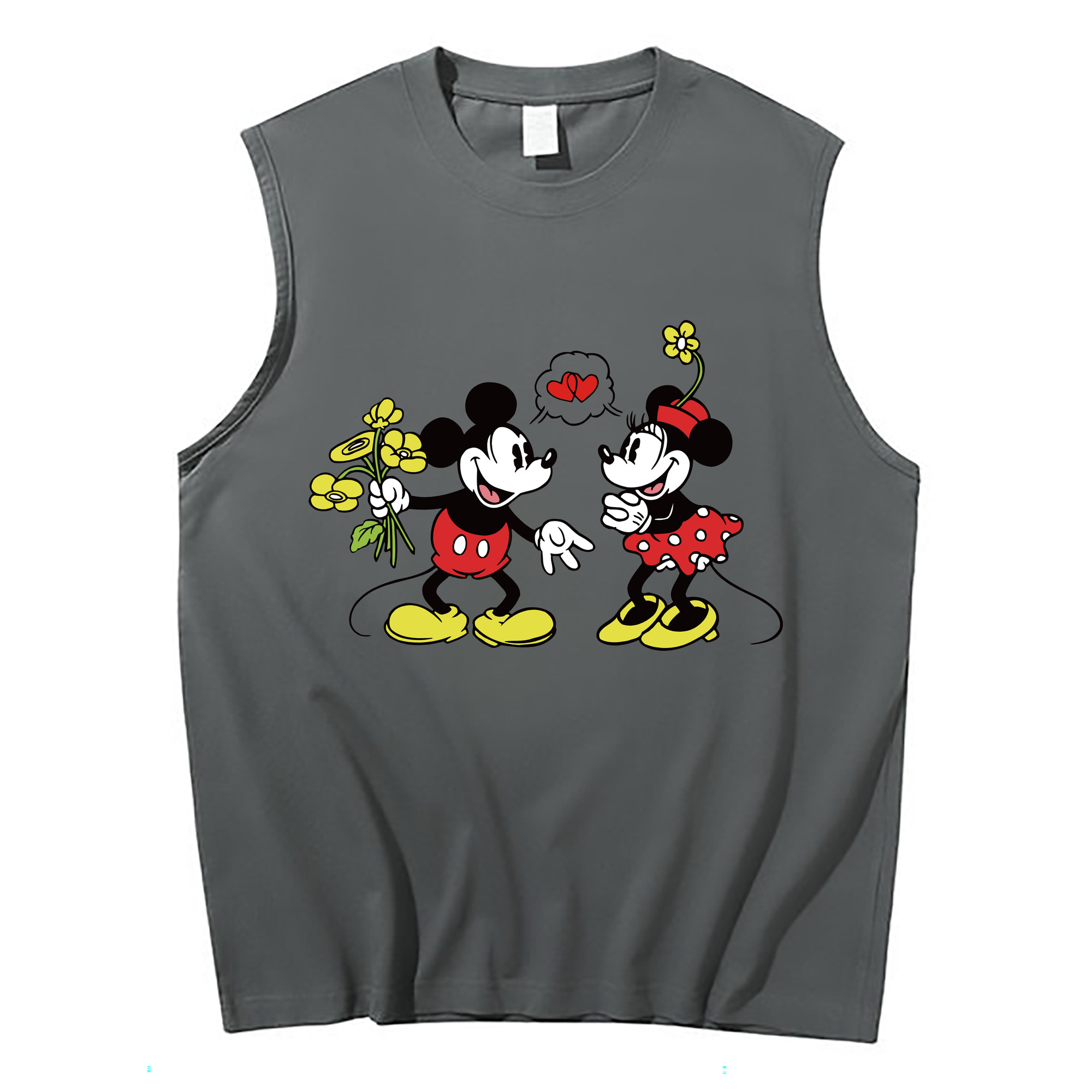 ミッキーマウス Mickey Mouse コットン100％タンクトップ（フロントプリント）